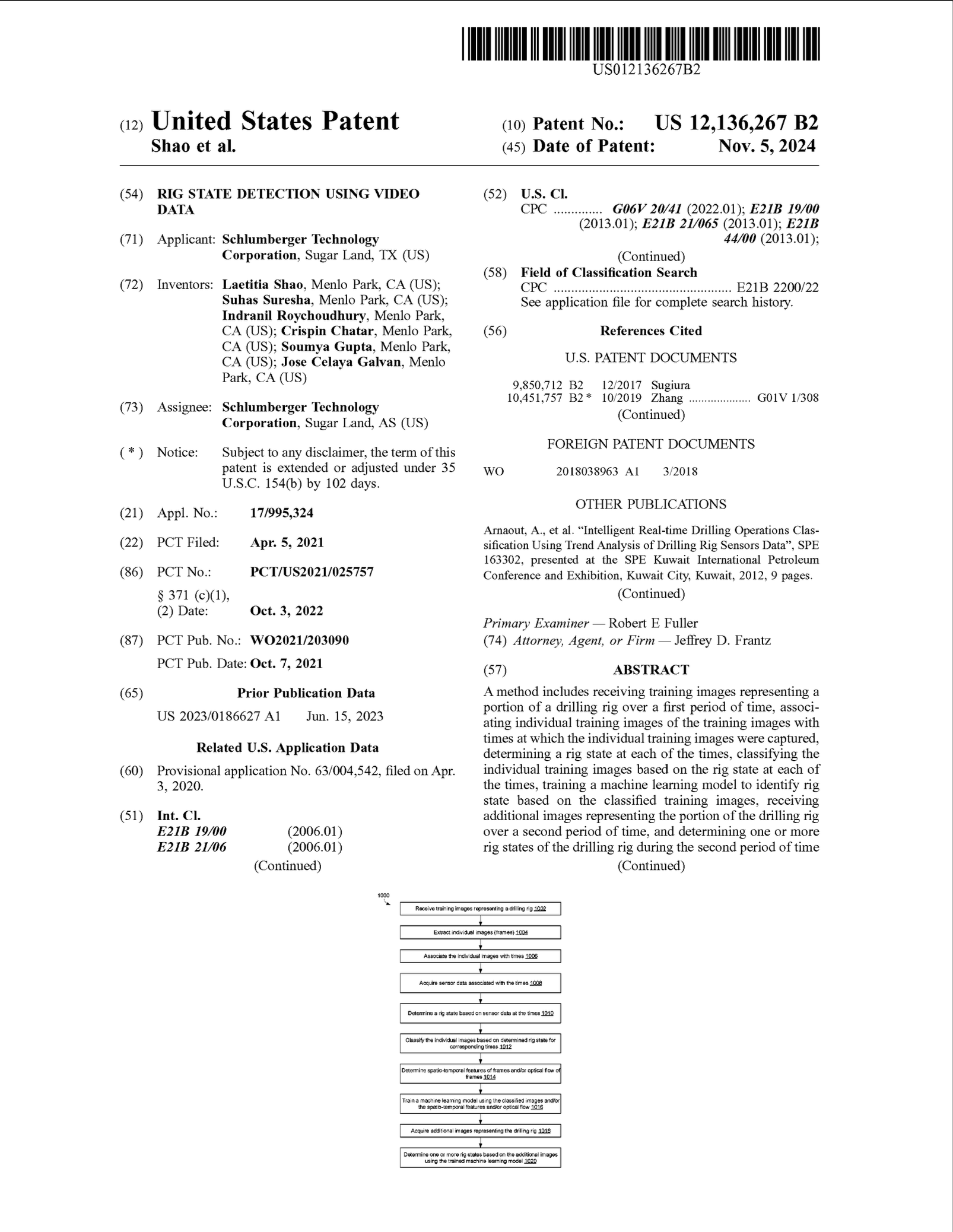 Rig State Detection Patent